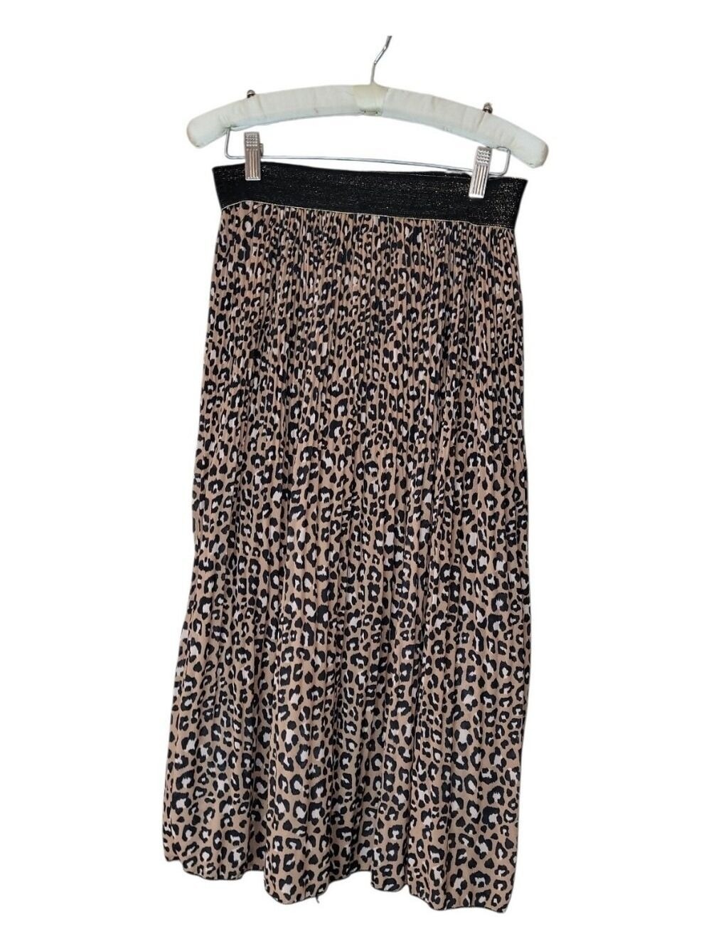 By Coco Made In Italy Animal Print Pleated Skirt L